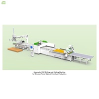 Ligne de traitement du bois CNC économique pour le perçage et la découpe, machine de nesting CNC KS12 à haute rigidité avec changeur d'outils linéaire CE