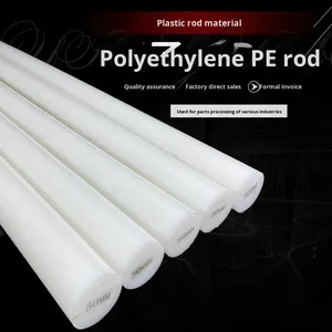 Aşınmaya dayanıklı malzeme yüksek yoğunluklu polietilen beyaz HDPE çubuk - Product Image 3