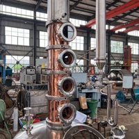 CE 200L 4-Plate Colonne Distiller AISI 304 Vapeur Veste Cuivre Condenseur Électrique Chauffé pour Whisky Rum Vodka Craft Spirit