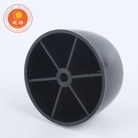 Pieds de meubles réglables en plastique noir robuste pour canapé, chambre, hôpital, extérieur, salon