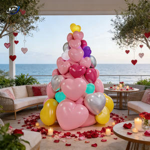 Sculpture d'arbre de Noël en fibre de verre créative, fantaisiste et durable, en forme de cœur, à poser au sol, ornement décoratif LED - Product Image 5