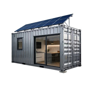 Casa Contenedor Solar de 20 pies, Casa Modular Prefabricada, Estructura de Acero, Cabina de Vivienda con Paneles Solares en el Techo - Product Image 6