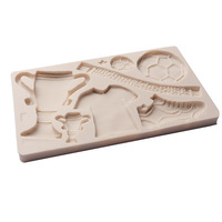 Moule à gâteau en silicone DIY 3D populaire, motif équipement sportif classique, trophée, t-shirt, pentagrammes, écharpes de football, baskets