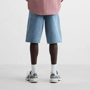 Short en jean Hip Hop pour hommes de haute qualité personnalisé pur coton classique décontracté Denim respirant séchage rapide solide motif poche plaine - Product Image 2