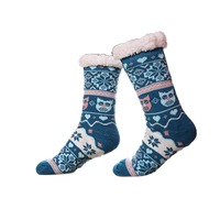 Chaussette confortable doublée Sherpa en tricot épais pour femmes