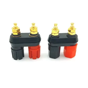 Speaker Banana Plug Dual Female Terminal Connector 4mm Banana Socket for Speaker Amplifier Adaptor