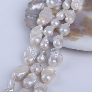 Perles rondes Edison de 14-16 mm, perles naturelles rose et violet, semi-finies, pour la création de bijoux DIY - Product Image 5