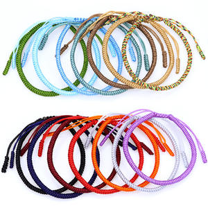 Amitié Fil À La Main Chanceux Macramé <span class=keywords><strong>Tibétain</strong></span> Hommes Corde Tressée Réglable <span class=keywords><strong>Bracelet</strong></span> <span class=keywords><strong>Bracelet</strong></span> - Product Image 1