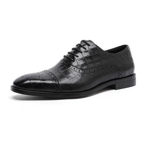 Men's Summer Genuine Leather Slip-On Loafers Formal Business Shoes for Embossed Square Toe - Product Image 1