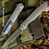Couteau pliant EDC à lame M390 personnalisable dernier couteau de camping Slim Gentleman's avec manche en titane OEM DIY Grade