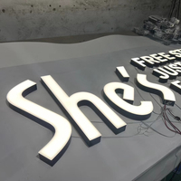 Panneaux publicitaires personnalisés 3d led lettrage éclairé enseignes de marque pour magasin d'affaires