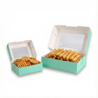 Boîtes d'emballage écologiques en kraft pour café, boulangerie, logo personnalisé, contenants à emporter pour pain, sandwich, biscuits, chocolat, dessert, gaufres
