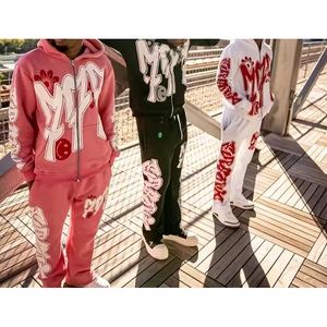Conjunto de Sudadera con Capucha y Pantalones Deportivos para Hombre, Estilo Informal, Holgado, para Fitness y Uso Diario - Product Image 2