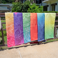 Vente en gros d'usine Serviette de plage en microfibre recyclée Eastsunshine Serviette de plage en plastique mince avec impression personnalisée du logo