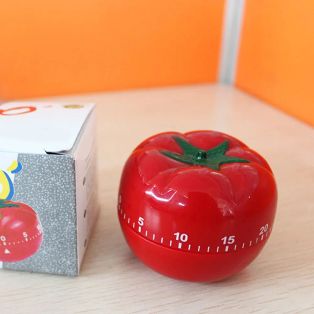 1-60 Minute Tomato Shaped Mini Kitchen Timer Novelty Countdown Reminder Alarm Clock Kitchen Gadgets Accessory for Cooking