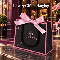 Custom Logo Luxury Art Paper Gift Bags with Cotton Rope Handles and Ribbon Bow for Boutique Retail Packaging Wholesale Orders