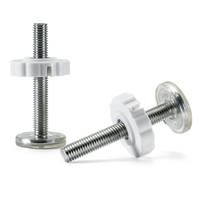 Kit de quincaillerie pour barrière de sécurité pour bébé : Vis de réglage sous pression M8*125mm M10 en plastique haute dureté, tige de porte et protecteur mural
