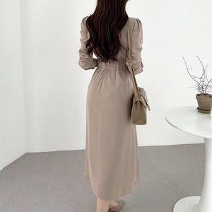 Nouvelle robe chemise à manches longues et boutonnage simple, style coréen, pour femme - Product Image 5