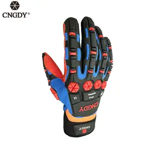 Herren Impaktschutz nitrilbeschichtete schnittfeste Handschuhe Stufe 5 Schutz HPPE Anti-Schnitt-Befüllung mit TPR-Füllung