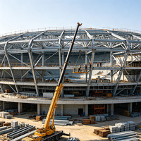 Estructura de Acero Comercial para Estadios Interiores, Fabricante Original, Diseño Estructural Personalizado, Construcción de Alta Eficiencia