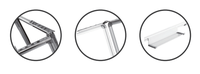 Tableau blanc magnétique pliable effaçable à sec, cadre en aluminium anodisé, dos en acier galvanisé, design portable pour bureau et salle de classe