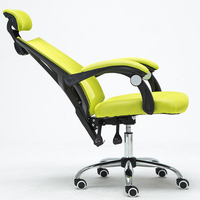 Chaise de travail de personnel de maille bleue de ménage ergonomique chaude siège pivotant de levage chaise de bureau à dossier haut