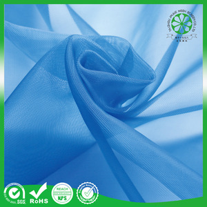 Tela de malla de nailon de poliéster 100%, malla trenzada de trama fuerte respetuosa con el medio ambiente, gasa de alta densidad para zapatos de equipaje de boda - Product Image 5