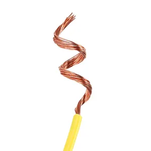 High Quality Pure Copper Core Electric Wire PVC Insulated 1.5 2.5 4 6 Mm Conductor Section Power Cable For Household