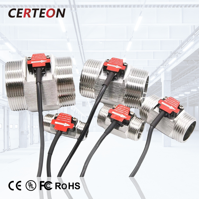 1/2 3/4 1 1.5 2 Inch Stainless Steel Hall Effect Pulse Output Hot Water Drinking Machine Turbine Water Flow Sensor