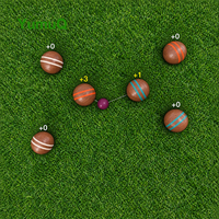 Jeu de boules de pétanque en bois YumuQ, jeu de bocce pour l'extérieur, jeu de boccia avec sac de transport pour la pelouse, la plage et les sports de plein air