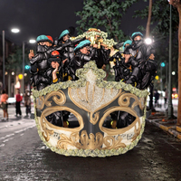 Masque de fête en PVC pour Mardi Gras, masque vénitien peint, déguisement de carnaval, masque de bal d'Halloween, masque de mascarade