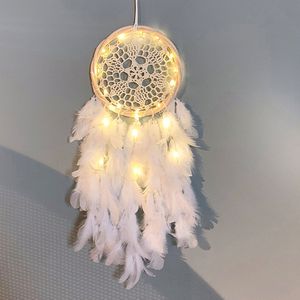 Prix usine capteur de Rêves 60cm LED National <span class=keywords><strong>Plume</strong></span> Jardin Ornements Filles Chambre Décor Dreamcatcher Cadeaux D'anniversaire - Product Image 1