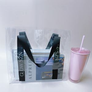 Large <b>Clear</b> 34*30cm PVC Transparent Shoulder Handbag <b>for</b> Women <b>Travel</b> Shopping Grocery <b>Bag</b> With Printing Logo - Product Image 3
