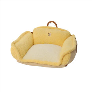 Hoopet, sofá cama ecológico para mascotas, todas las estaciones, patrón sólido, almohadilla de dormir lavable extraíble, colchón rectangular de pana para perros - Product Image 1