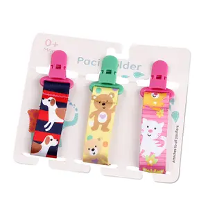 Clip attache-tétine pour bébé, en forme de chaîne factice, pour enfants, en 16 modèles, 3 pièces/lot