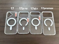 Manyetik kablosuz şarj temizle iPhone için kılıf 17 hava 16 16e 15 14 13 12 11 Pro Max artı Mini akrilik kılıf büyük kamera ile delik