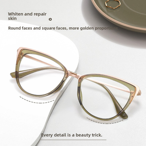 Moda Eye Glass Frames Óculos Ópticos para As Mulheres 18318 Tr90 e Metal cat Eye Pequeno Quadro Quadros para Óculos Danyang - Product Image 2