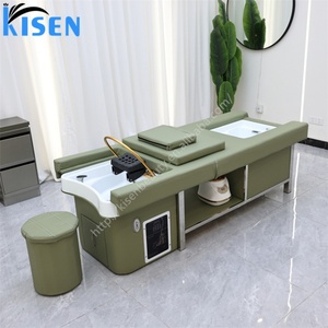 Kisen Good Design Shampoo Bed with Foot <b>Bath</b> Sink Electric Adjustable Easy to Use Salon Massage <b>Table</b> Customized Furniture - Product Image 6