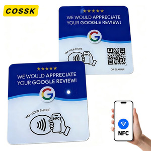 Letrero de Mesa Inteligente Acrílico Personalizable con NFC y Código QR, Compatible con Apple y Android, Reseñas de <span class=keywords><strong>Google</strong></span>, Redes Sociales, Interacción con Clientes - Product Image 2