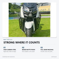 Compatible avec la barre de protection avant et arrière de moto Haojin SY02, porte-bagages arrière en acier haute teneur en carbone