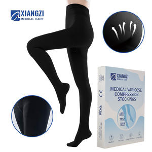 Heetverkopende medische kousen panty's grote maten plus custom OEM effen patroon XXXL XXXXL XXXXXL 20-30mmHg - Product Image 3