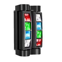 Mini projecteur de scène Spider Beam, lumière mobile DMX512, lumière disco 8*3W RGB LED ABS, pour DJ mobile, concerts, Noël, anniversaires