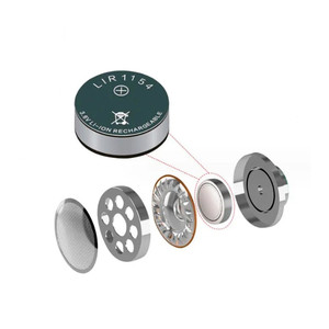 LIR1154<span class=keywords><strong>แบตเตอรี่</strong></span>ลิเธียมแบบปุ่มลิเธียมไอออน3.6V 50mAh สำหรับชุดหูฟัง airpods แบบชาร์จไฟได้ - Product Image 3