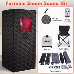 Sauna vapeur portable moderne en acrylique, tente de sauna à vapeur à commande informatique, chaise pliante, pour usage domestique, appartement, villa 1 - Product Image 5