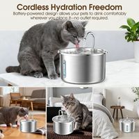 Tempat Minum Otomatis Anjing Kucing OEM 3L Stainless Steel Ramah Lingkungan, Desain Minimalis, Untuk Penggunaan Dalam Ruangan, Sistem Plug-in