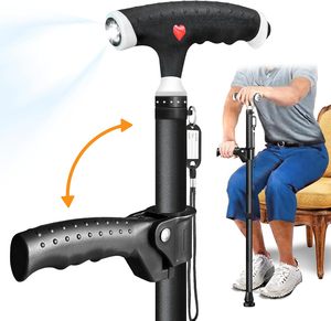 Foldable Walking Cane with LED Light
