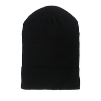 Bonnet tricoté noir à double couche, thermo-isolant, avec bord pliable, 3M