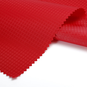 Tela Brocada a <span class=keywords><strong>Cuadros</strong></span> 100% Poliéster Pongee, 150GSM, Repelente al Agua, Resistente a la Abrasión, para Abrigos de Niños y Niñas - Product Image 4