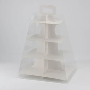 ขายร้อนหลายชั้นทิ้งเค้กป๊อปยืนสำหรับช็อคโกแลตเค้ก Torta บรรจุภัณฑ์เค้กของหวานกล่องคัพเค้กสีขาว - Product Image 4