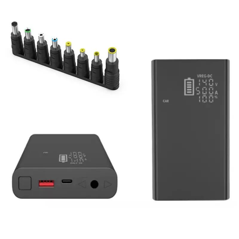 5V 6V 7,4 V 9V 14V 15V 16,5 V 19V 19,5 V 20V 12 V 24 V DC Ausgang Power bank 24 V 12 V Typ C PD100W DC Power bank für Laptop-Kamera